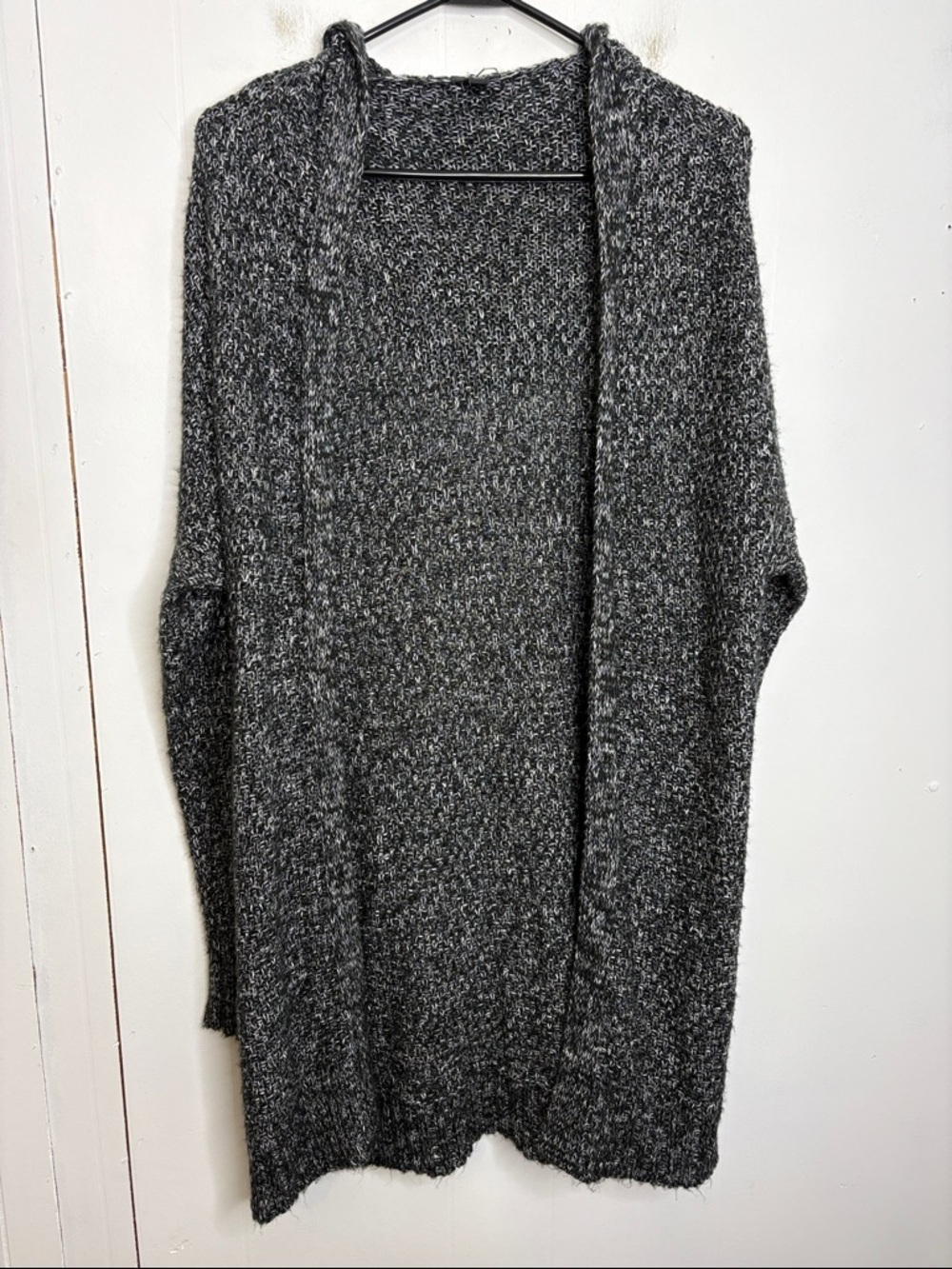 Torrid Sweater WOmens 1X Chunky Knit Open Cardigan Longline Hooded Comfy Office